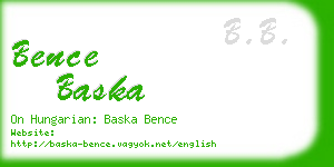 bence baska business card